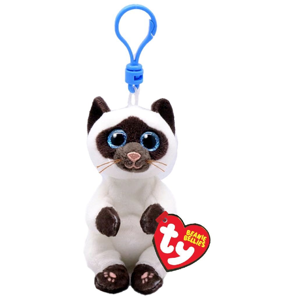 Ty Beanie Babies Bellies Clip Miso Siamese, 10 cm