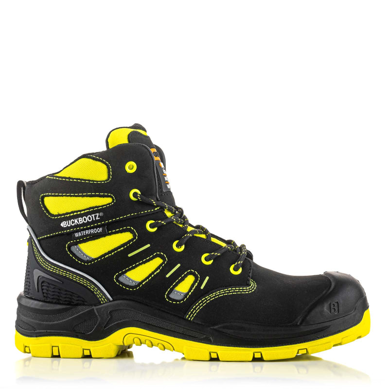 Buckbootz Arbeitsschuh BVIZ2 High S3 + Kn | schwarz orange bviz2or | Größe 44 - 00.176.084.44
