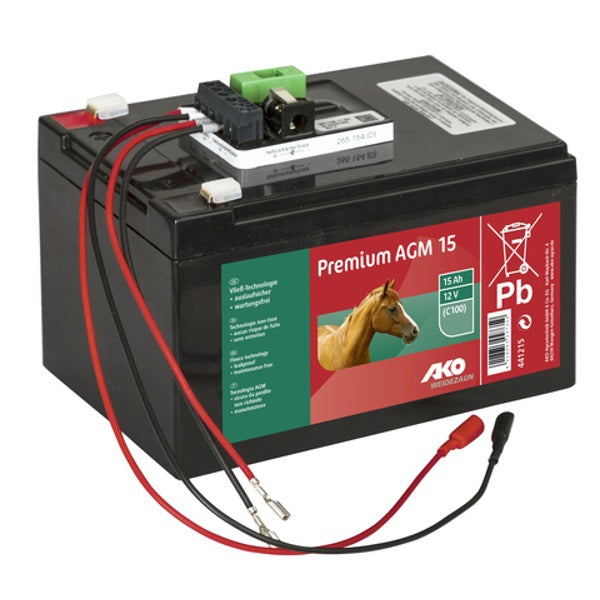 Ako Premium AGM Vlies Batterie 15 Ah Komplettset