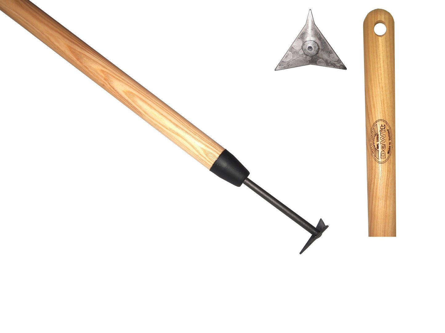 Der weiß gekachelte Reissverschluss-Eschenstiel 140 cm dewhite