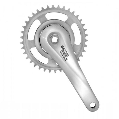 Sunrace - SunRace Kurbelgarnitur 38T Kurbellänge 170mm. silbernes Aluminium spielfrei. 92mm Abdeckung. -8mm Tiefe