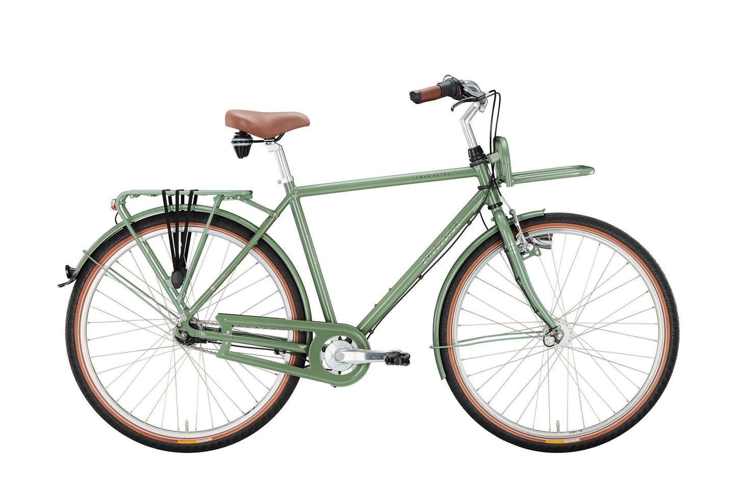 Excelsior City Bike Swan-Retro ft Alu (#1) Fahrrad Excels.Swan-Retro ft Alu 28 55 Durchmesser. 7sp Khaki