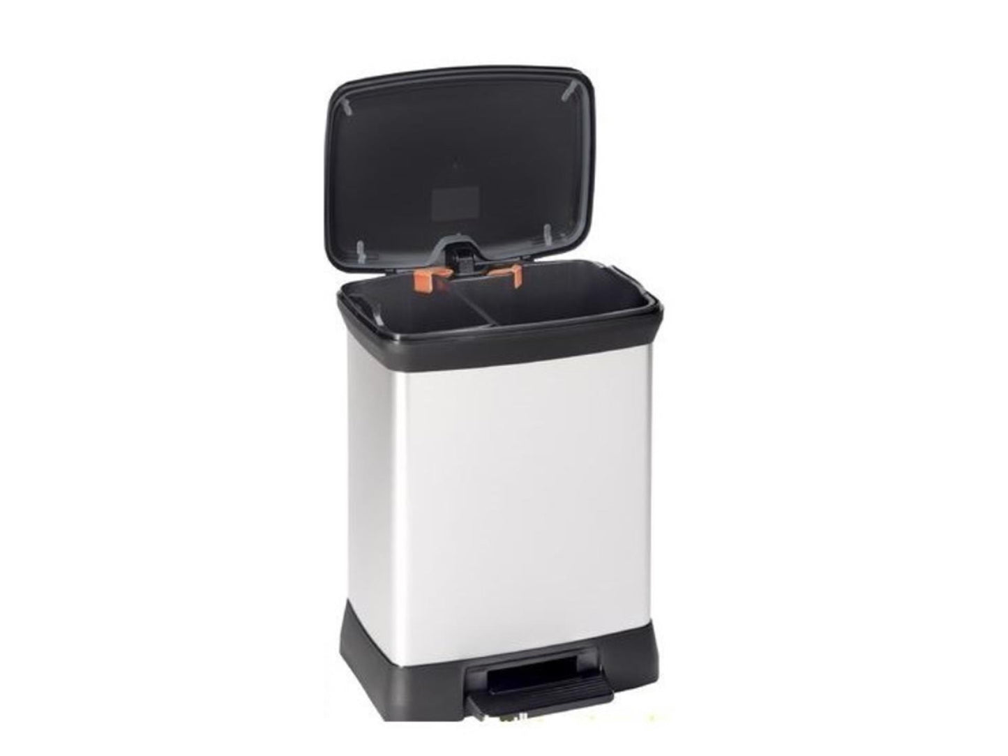 Curver Curver Pedal Bin Deco Duo 10+18 l Silberfarbe