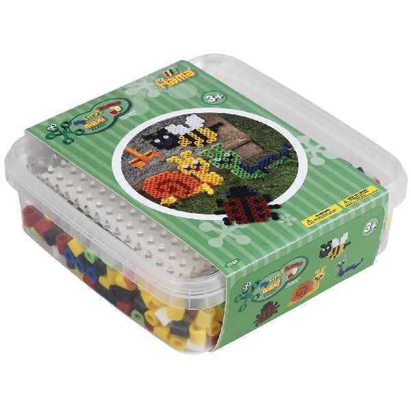 Hama Bügelperlen Hama 8744 Maxibox mit 600 Bügelperlen + Grundplatte