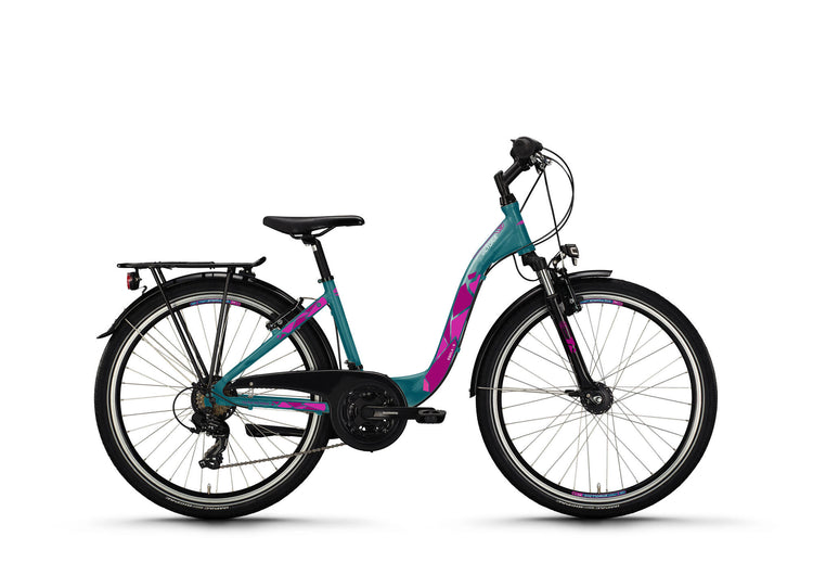 Victoria Jugendfahrrad Eqola 6 Mod. 24 Fahrrad Vict.eqola 6 26 38 Low Entry 21sp Auto.blau