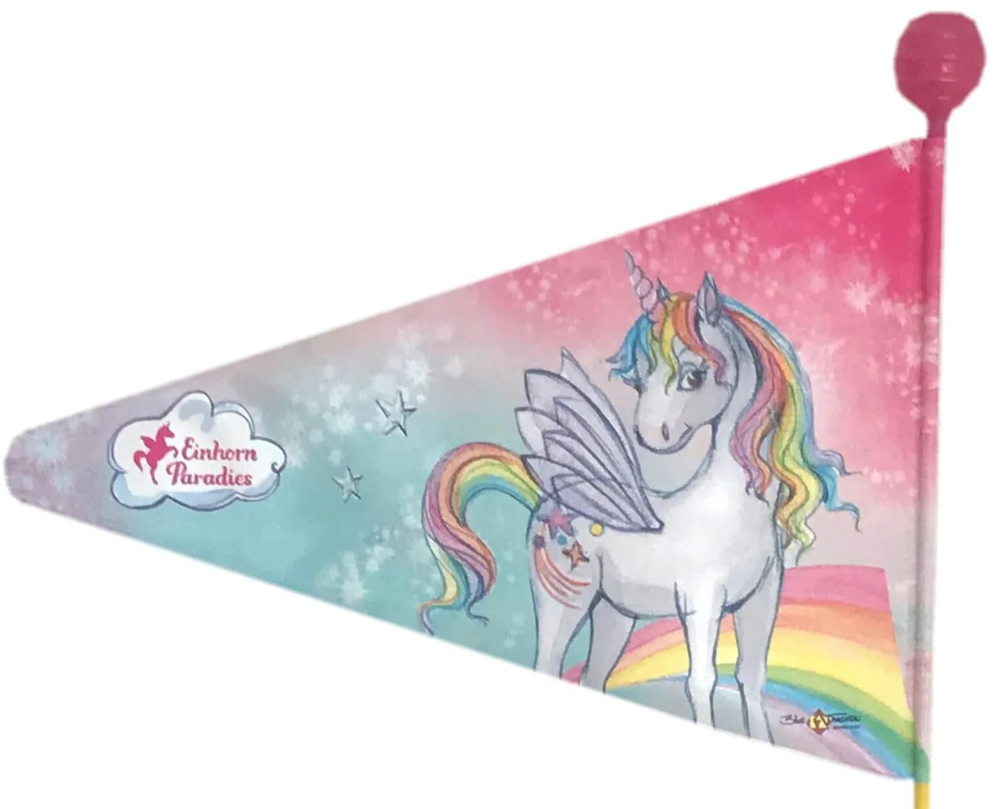 Fahrradmodussicherheit Flagge Einhorn Paradies