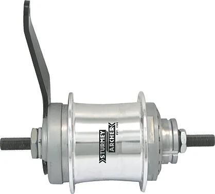 SA S2C DOOMATISCHE 2-Gang Alu 36GTS 22T + Nuts Silber