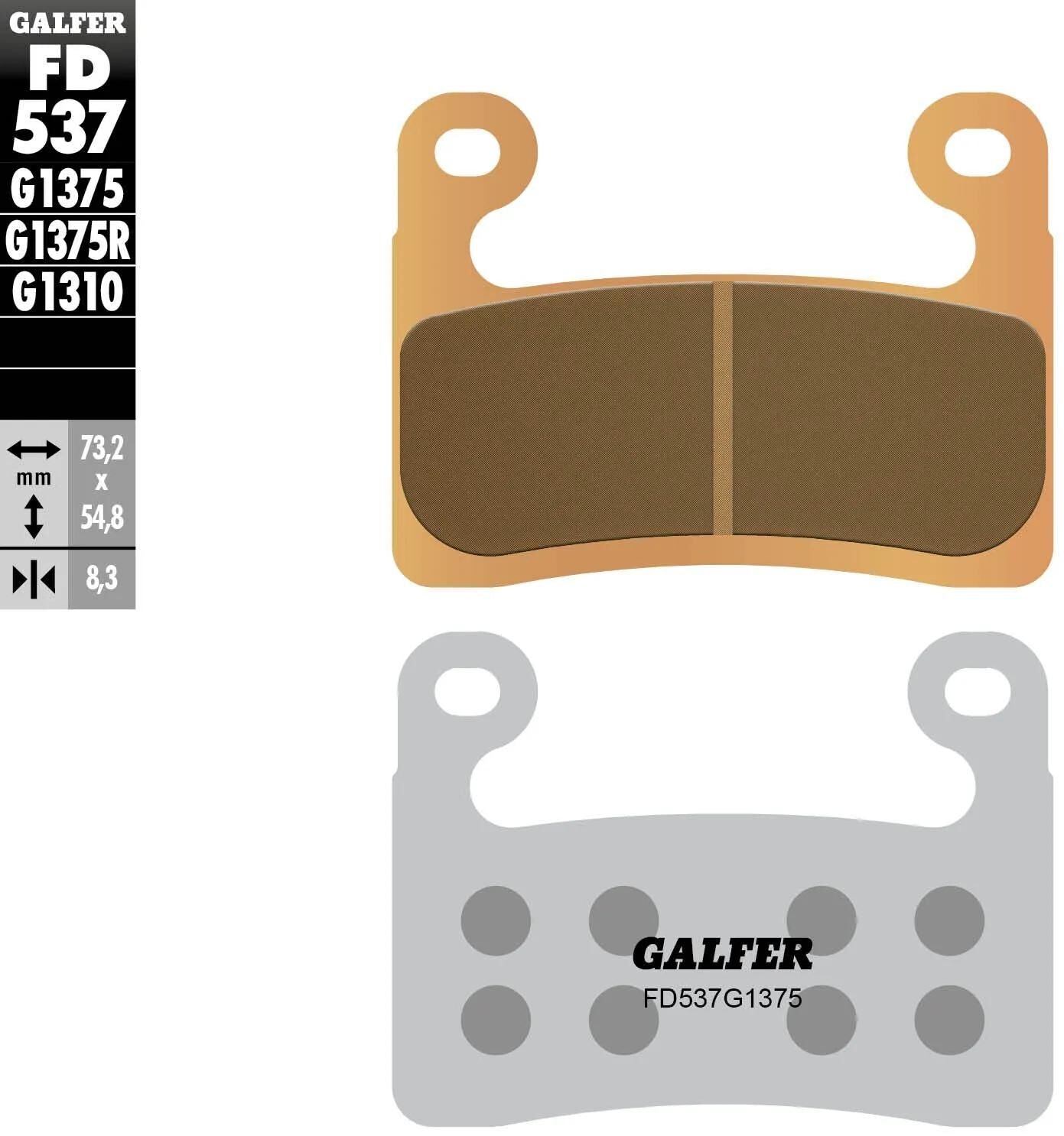 Galfer Bremsbeläge fd537 Bremsbeläge Sinter fd537 g1375
