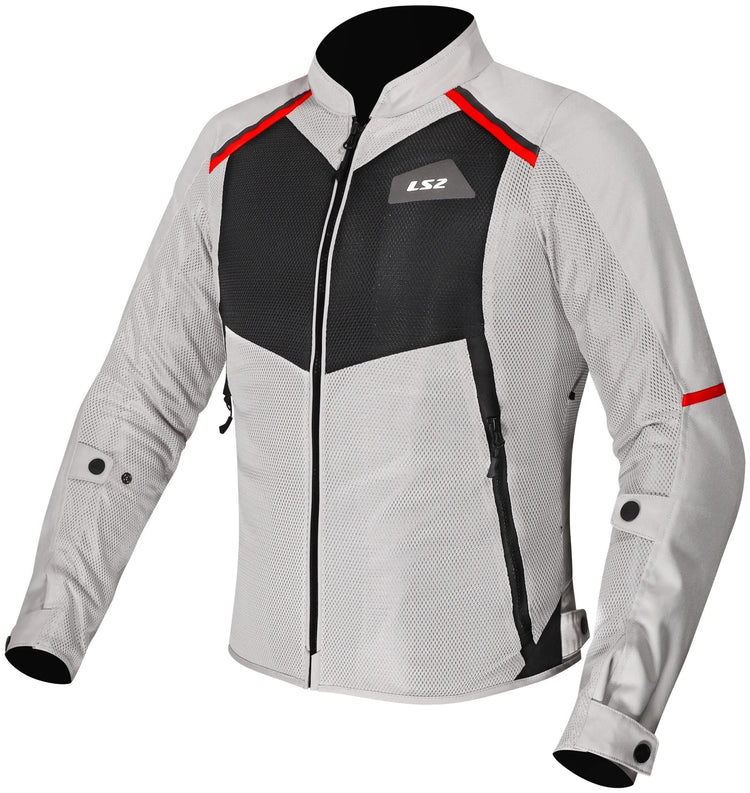 Ls2 Jacke Breeze Damenjacke Breeze Damen Grau Schwarz Rot Gr. m