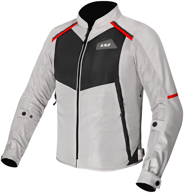 Ls2 Jacke Breeze Herren Jacke Breeze Herren grau schwarz rot Gr. s