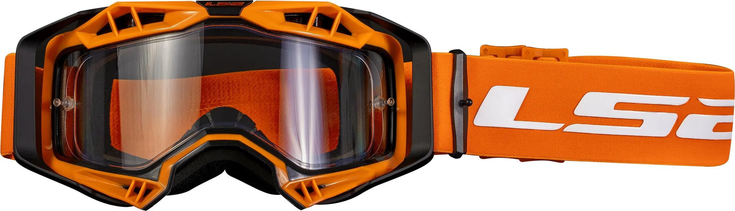 Ls2 Aura Enduro Motocross-Brille Brille Aura Enduro schwarz orange