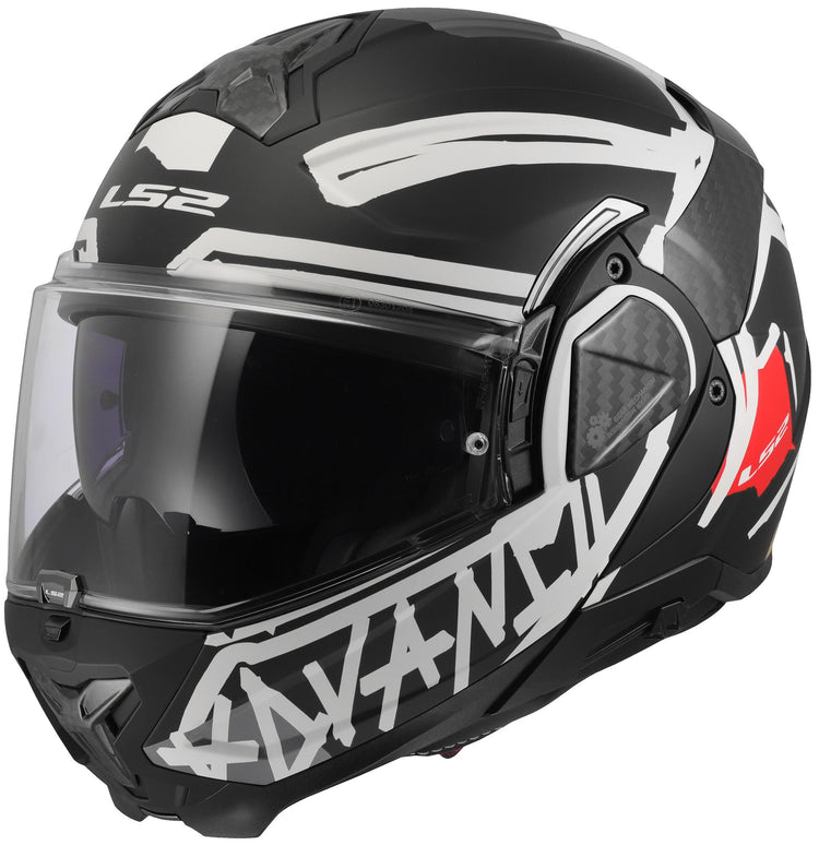 Ls2 Klapphelm FF910 Advant II Band. Helm FF910 Advant II Tape L matt bl weiß