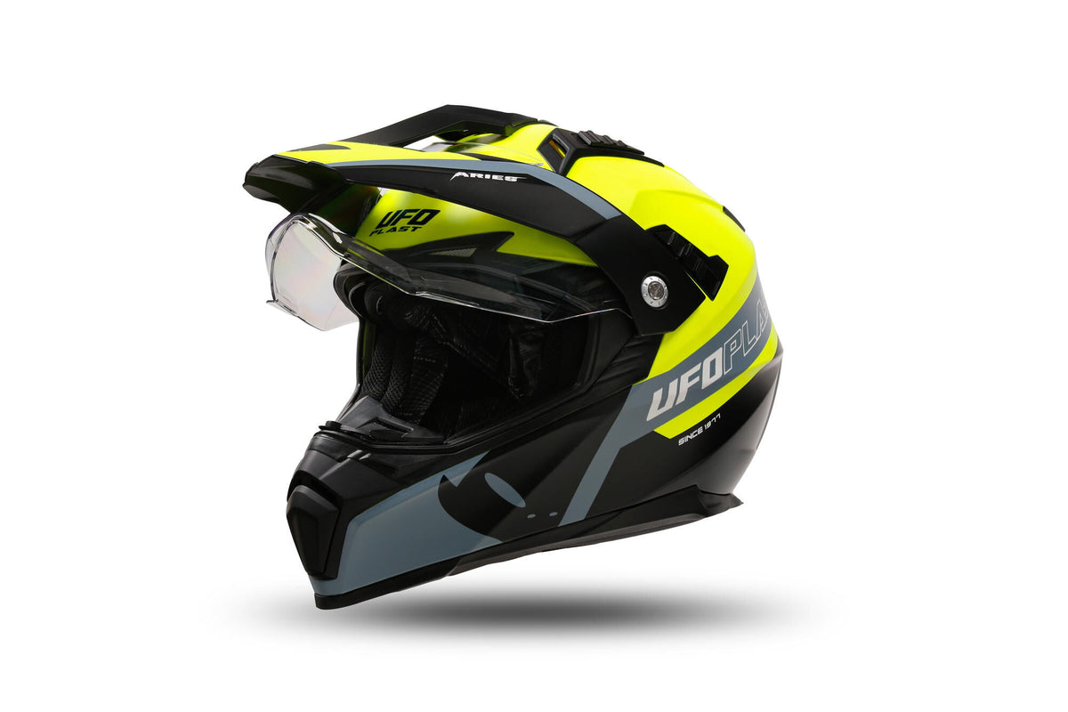 Ufo Plast Enduro Helm Aries Helm Aries L gelb schwarz
