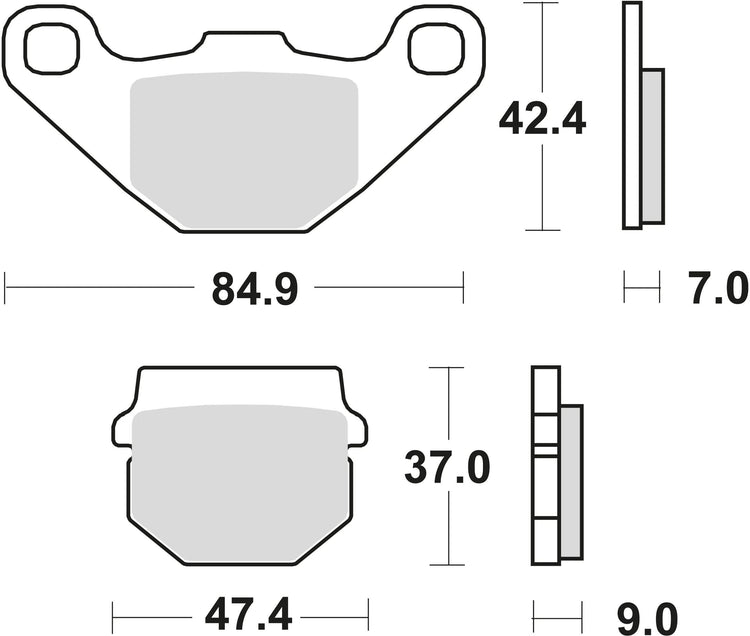 TRW Bremsblock MCB 519 Si gesinterte Metall