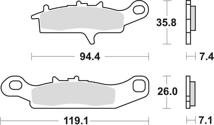 TRW BREAKPAD MCB 757 SI Sintered Metall