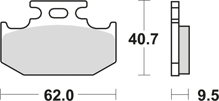 TRW BREAK PAD MCB 625 SI SINT. Metall