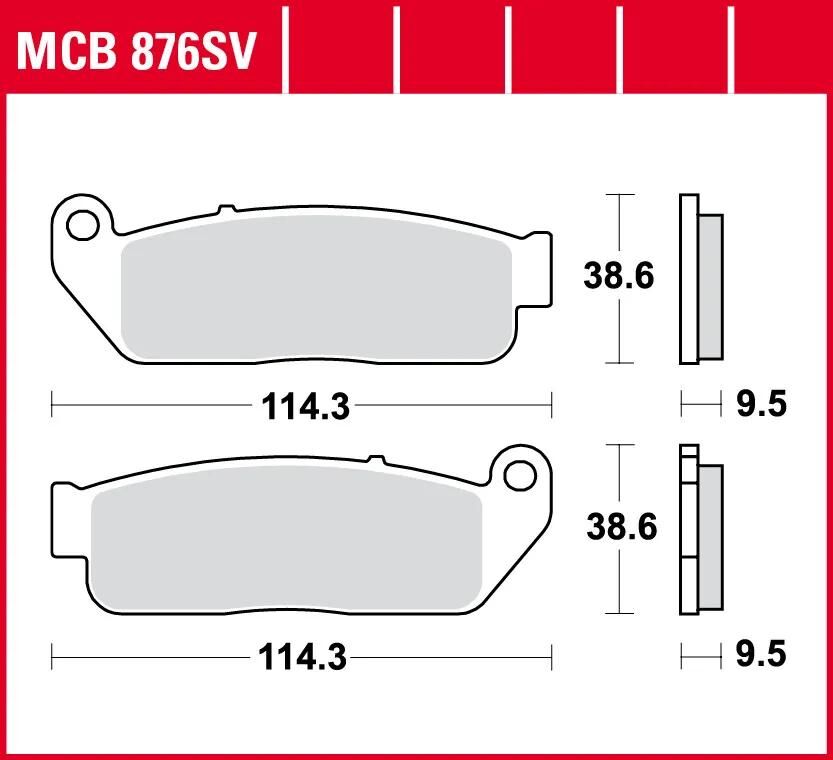 TRW BREAKPAD MCB 876 SV Sintered Metall