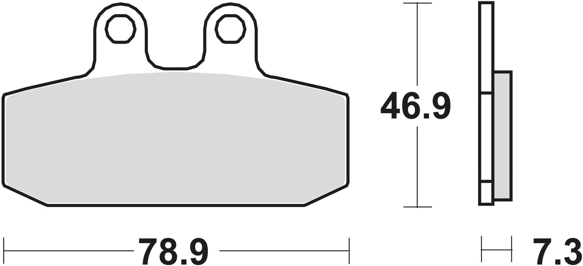 TRW BREAKPAD MCB 557 SRM Sintered Metall