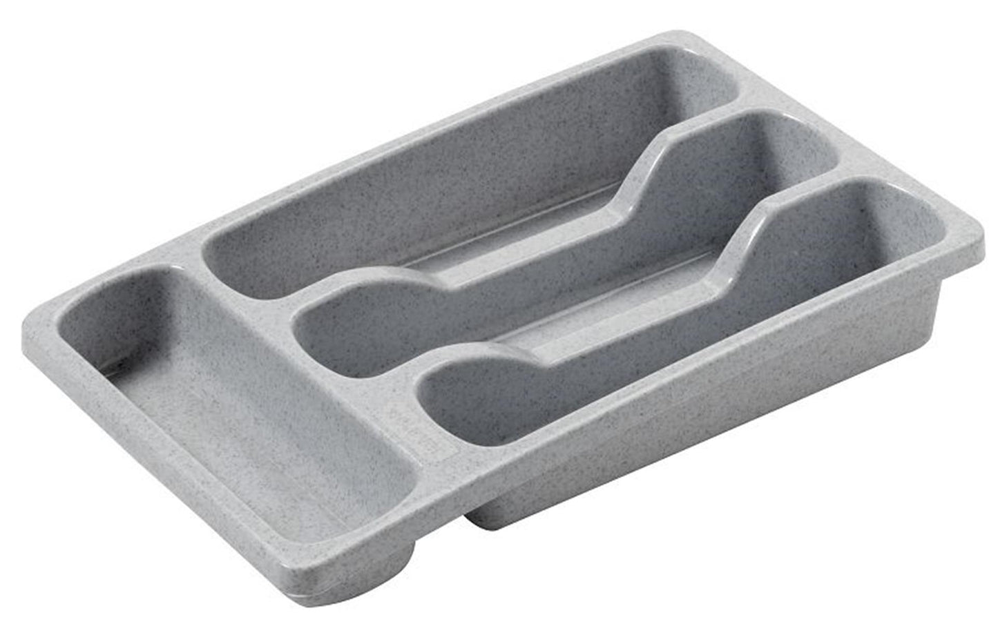 Hurver Besteck Box 4 Fächer grau