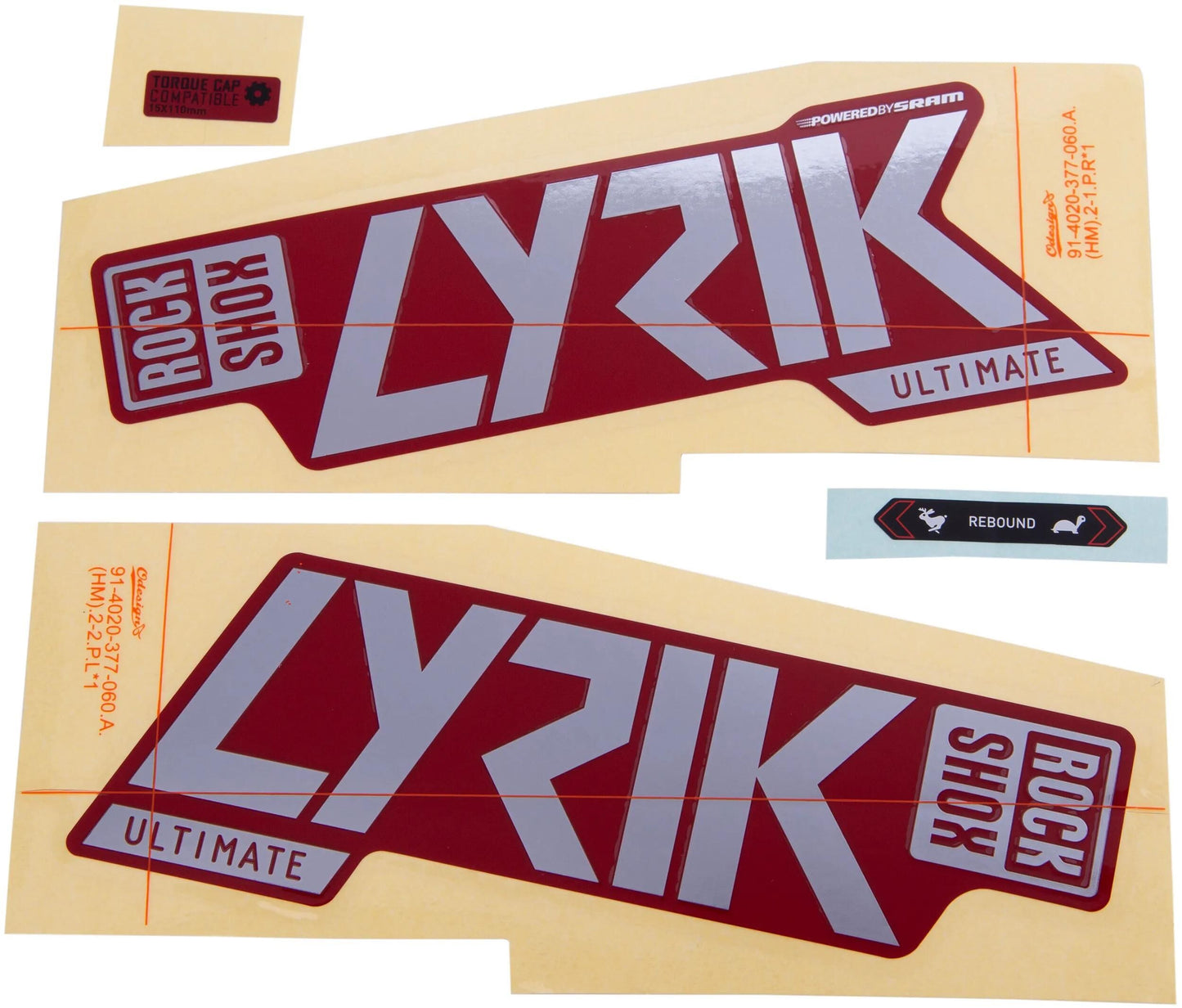 Rockshox Decal Set RS Lyrik Ult. f.red