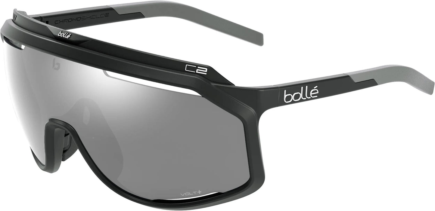 Bollé -Brille Chronosh. Matt Black Volt+Weiß