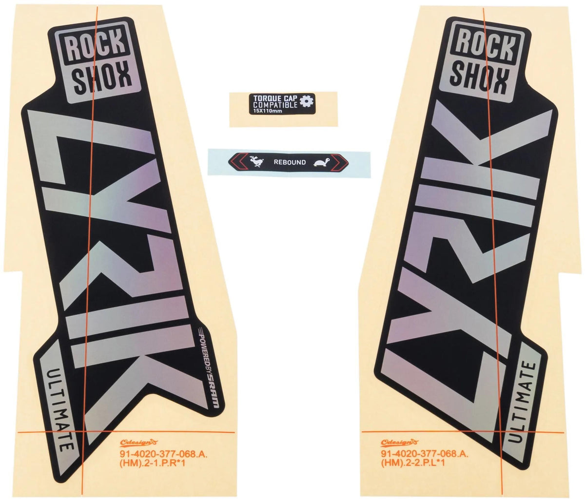 Rockshox Decal Set RS Lyrik Ult. Regenbogen