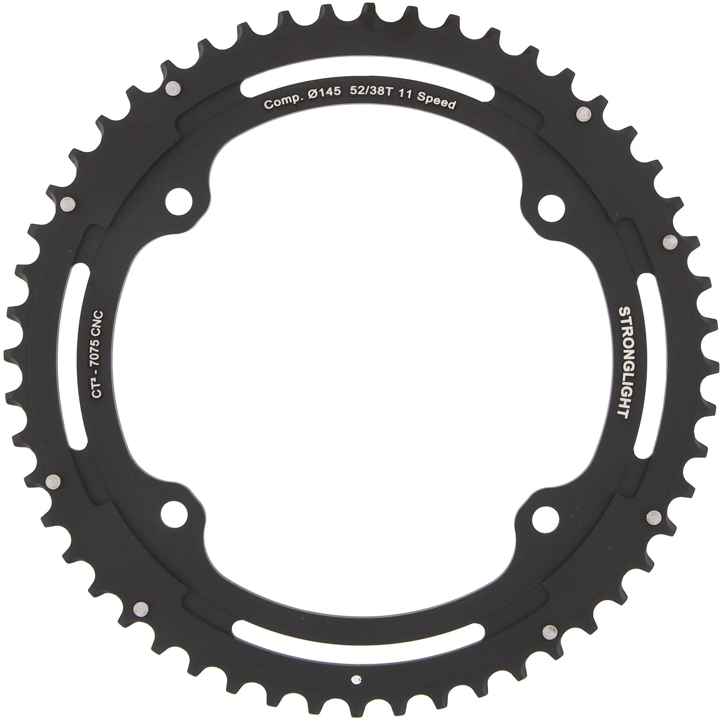 Stronglight Chain Ring Stronl. CT2 52T Outer Cer.-tefl.coat.