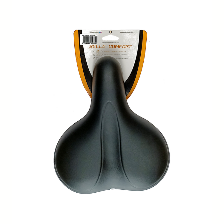 Sellle Comfort Comfort Comfort Sattel E-Bike Weiche Medium schwarz, ohne Schlinge