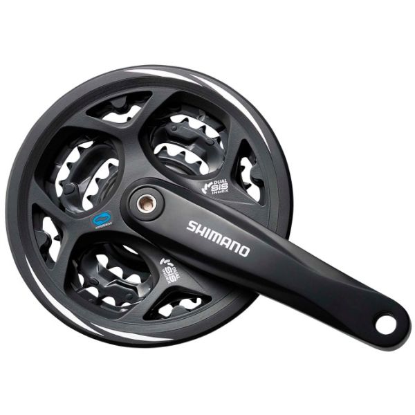 Shimano Kurbel 7 8 Geschwindigkeit Altus FC-CM311 48 38 28T mit Kettenkante schwarz