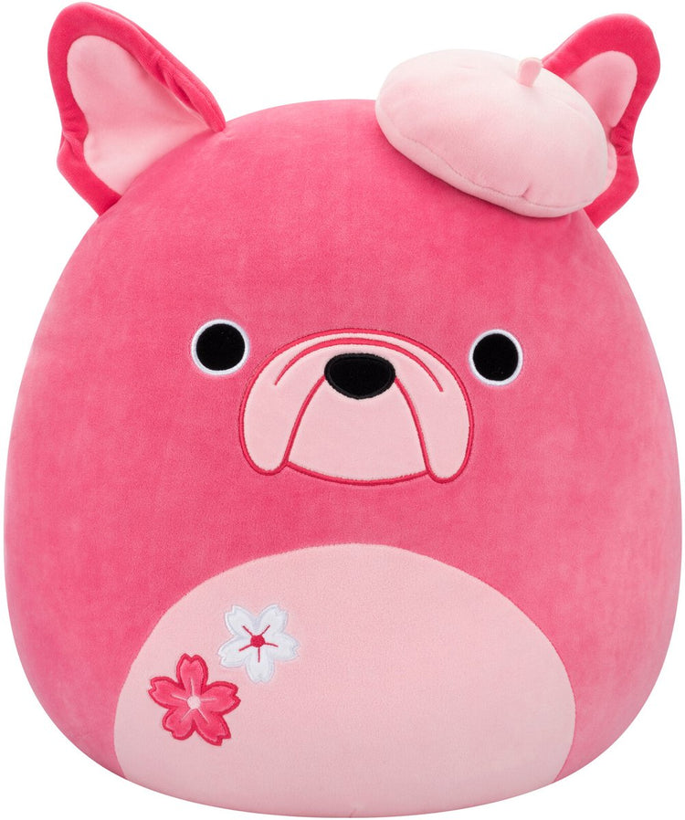 Squishmallows Kuscheltier Plüsch – rosa französische Bulldogge, 40 cm