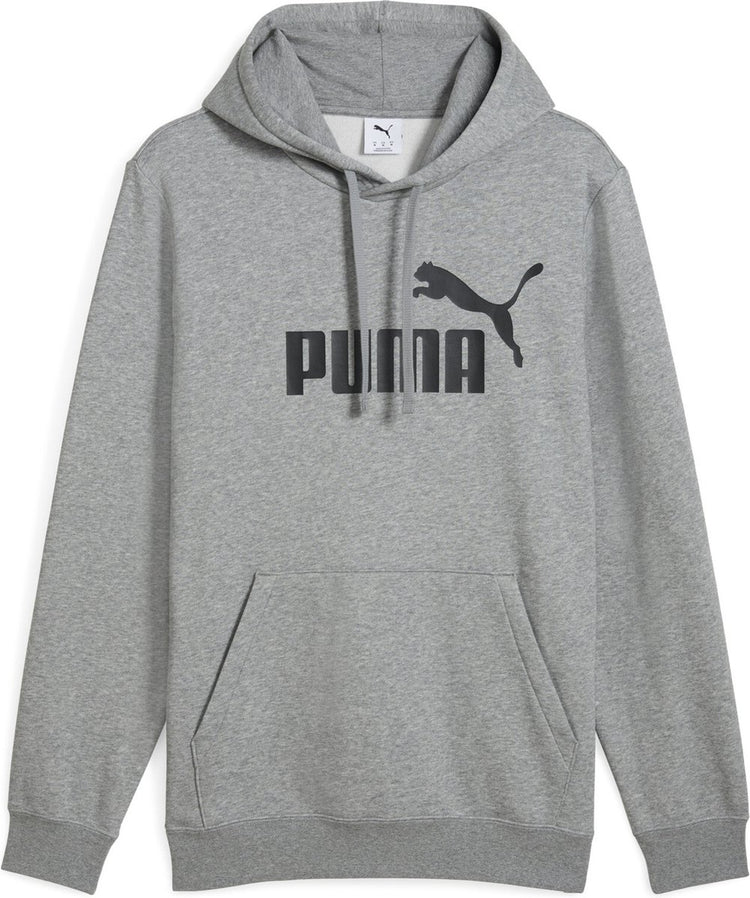 Puma ess Nr. 1 Logo Hoodie FL Herren-Sportpullover – Mittelgrau meliert