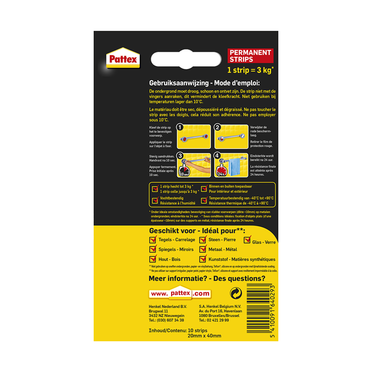 Pattex 1002601 - supermont.strip perman | 6 Stück