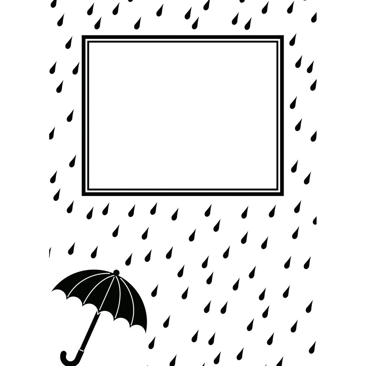 Vaessen creative • Prägefolder Regentropfen Regenschirm