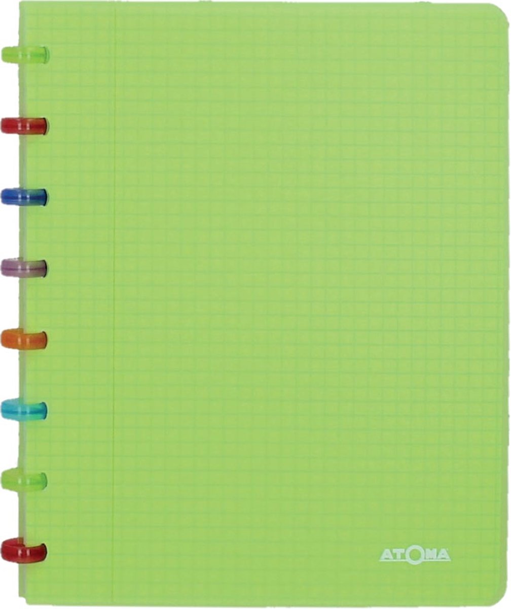 Atoma Tutti Frutti Notizbuch, ft A5, 144 Seiten, handelsüblich kariert, transparent grün