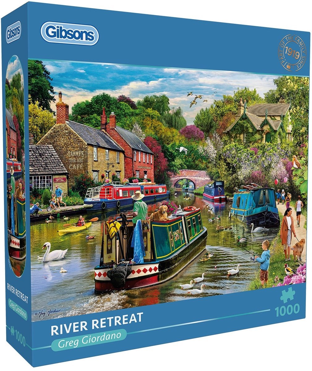 Gibsons – River Retreat (von Greg Giordano) – 1000 Teile 68×49 cm (B×H) – Puzzle für Erwachsene