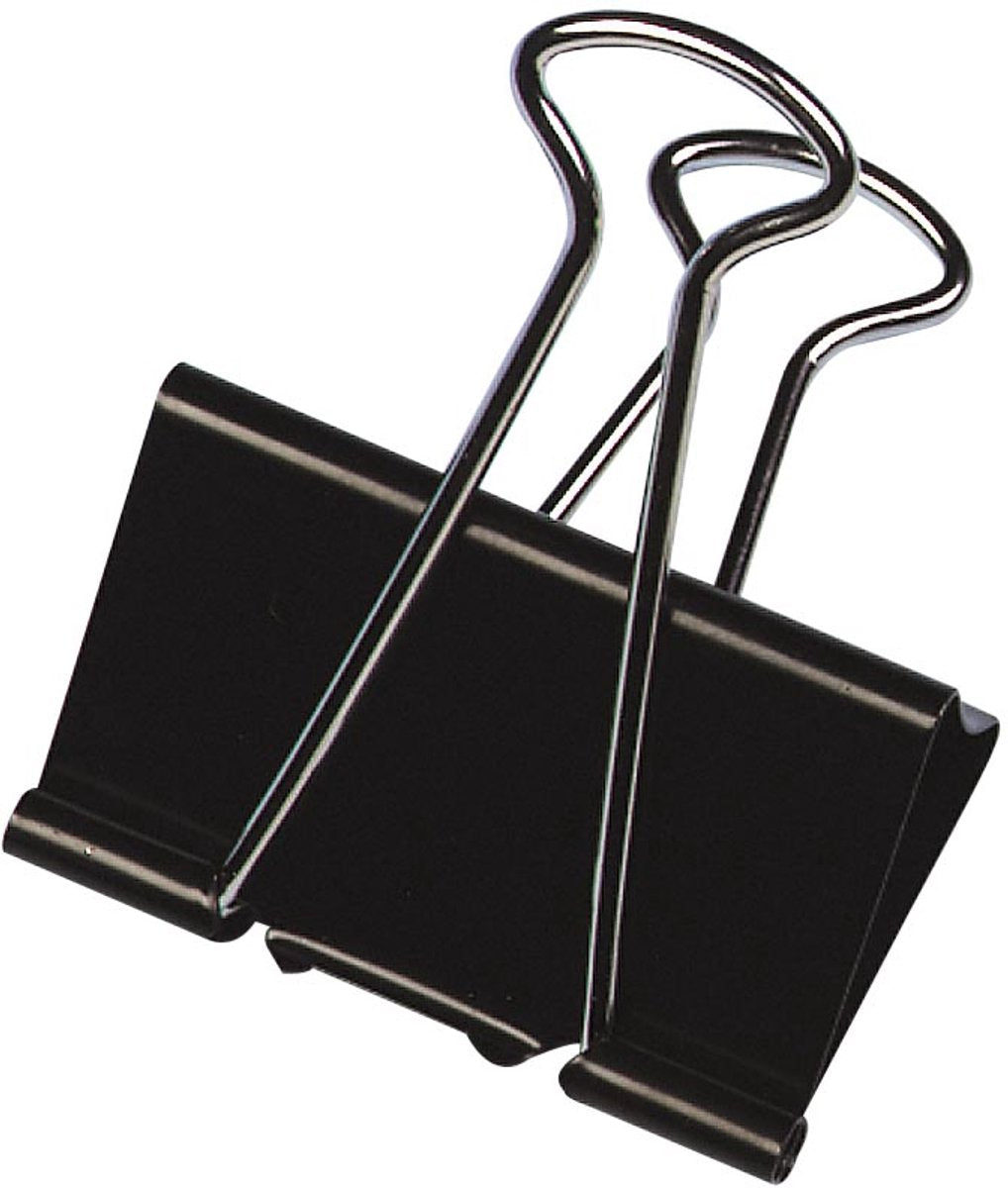 Q-Connect Foldback-Clip, schwarz, 42 mm, Karton à 10 Stück