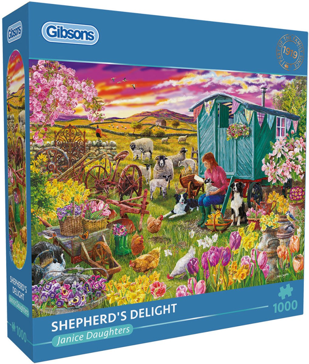 Gibsons – Shepherd's Delight (von Janice Daughters) – 1000 Teile 68×49cm (B×H) – Puzzle für Erwachsene