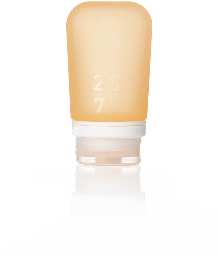 Human Gear – Gotoob+ – Reiseflasche – Flachmann – leicht – auslaufsicher – mittel – 74 ml – Orange