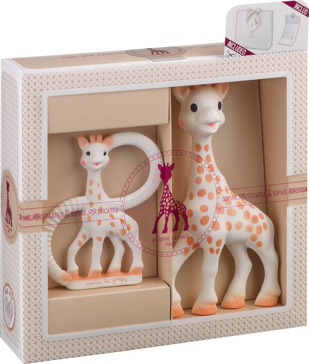 Sophie die Giraffe, anspruchsvolles Geschenkset – Babyspielzeug – So Pure-Beißring – Mutterschaftsgeschenk – Babyparty-Geschenk – 4-teilig