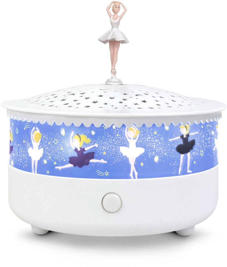 Trousselier Sternenprojektor Ballerina mit Musik- und Schreisensor – bezaubernder Sternenhimmel für Ihr Kleines, automatische Abschaltung und USB-Kabel im Lieferumfang enthalten