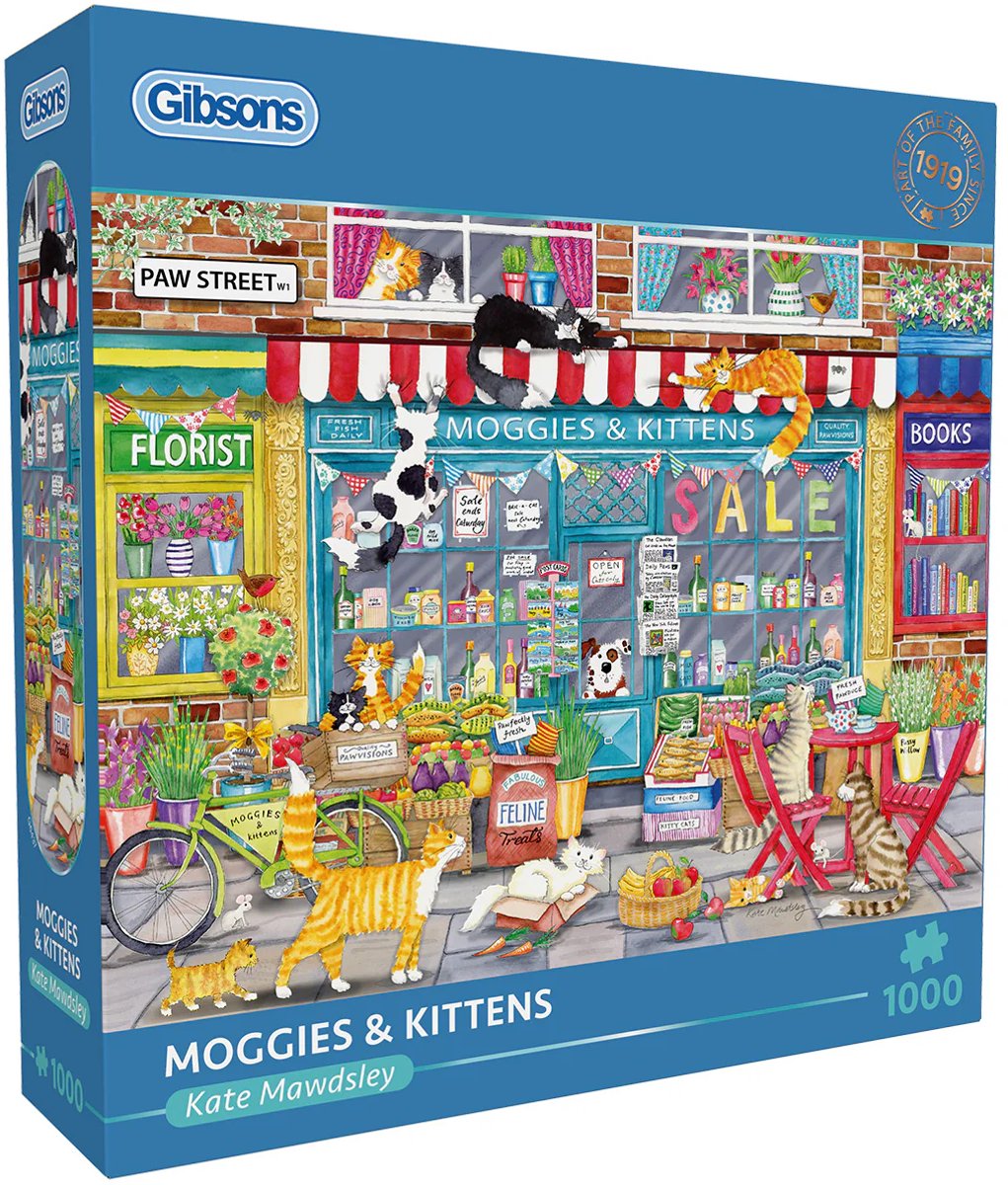 Gibsons – Moggies Kittens (von Kate Mawdsley) – 1000 Teile 68 × 49 cm (B × H) – Puzzle für Erwachsene