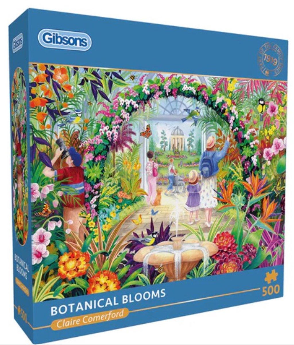 Gibsons – botanische Blüten (von Claire Comerford) – 500 Teile 48×34 cm (B×H) – Puzzle für Erwachsene