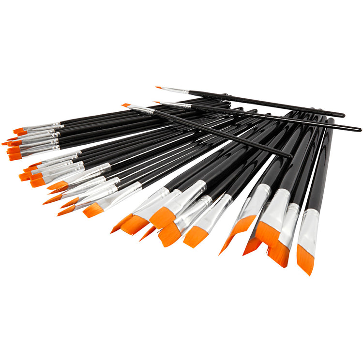 Creativ Company Yellowline Pinselset, Größe 0+2+4+8+12+16, 36 Stück 1 Box
