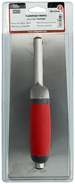 Léoutil parfait 1011616 – Kelle Trapez. Edelstahl Softgrip 28x12cm | 4 Stück