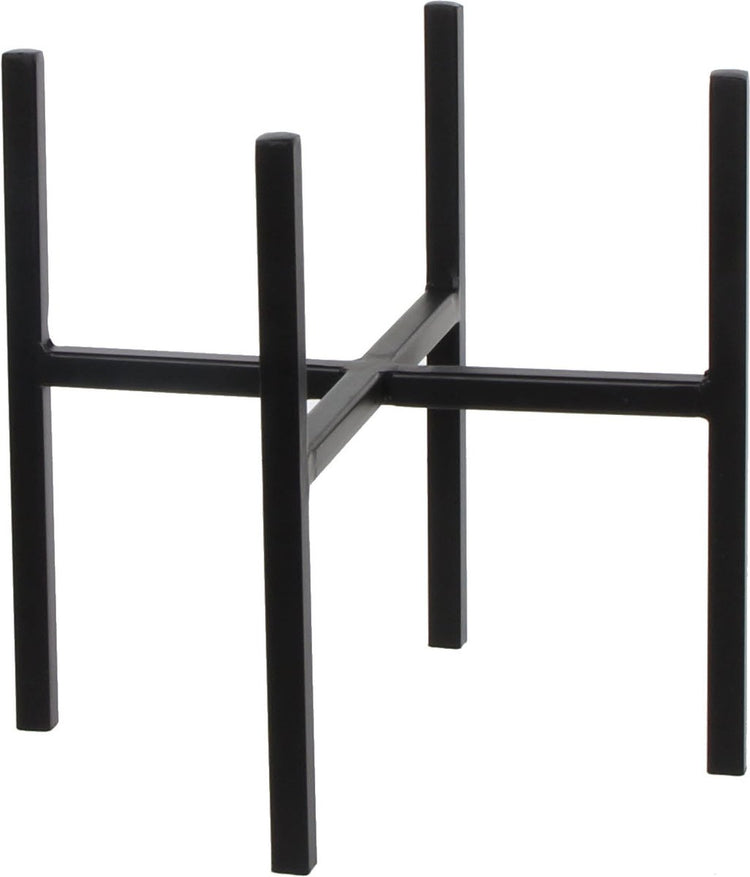 Mica-Dekorations-Pflanzenständer – Schwarz – H25 x B24 cm – Metall – Blumentopf-Erhöhung