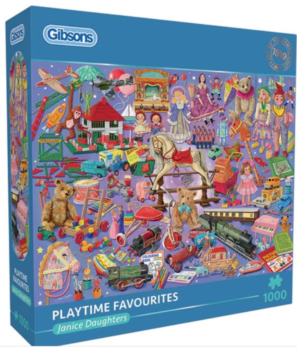 Gibsons – Playtime Favourites (von Janice Daughters) – 1000 Teile 68×49cm (B×H) – Puzzle für Erwachsene