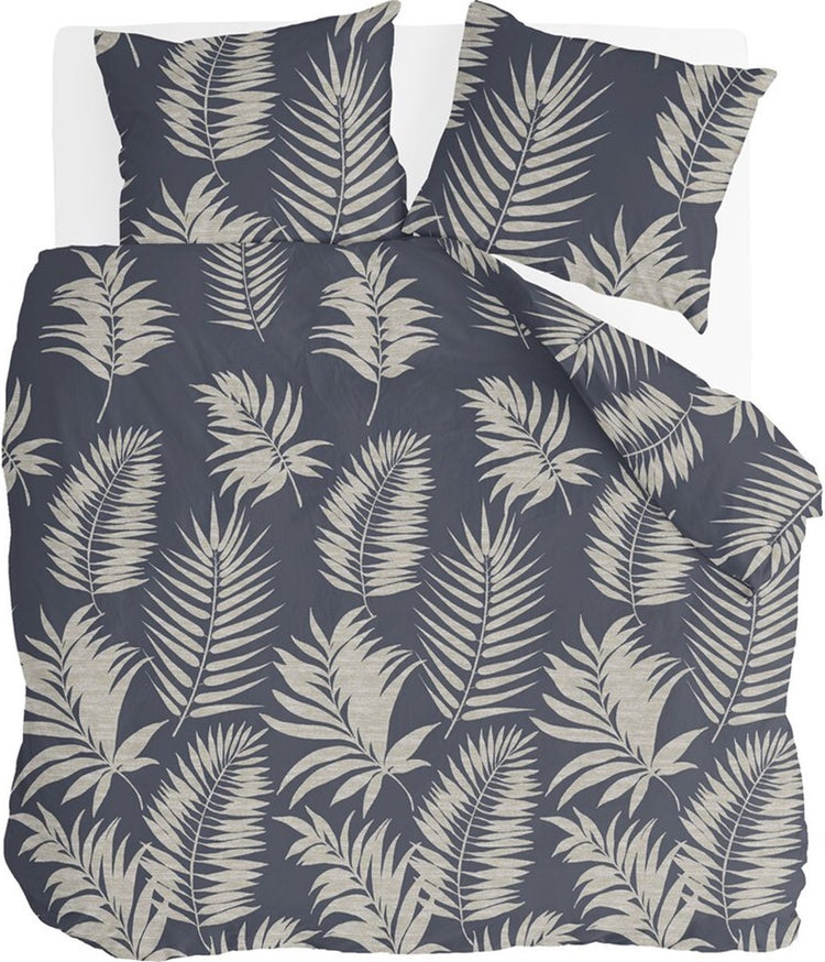 Byrklund Bettbezug hübsche Palme – 240 x 220 – 100 % Baumwolle – Graublau