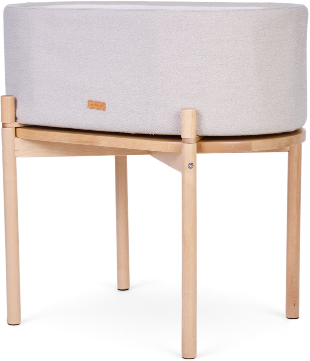 Childhome Leinenbett – 80 x 46 x 80 cm – Beige – 3-in-1: Kinderbett, Kindertisch-Aufbewahrungsbox