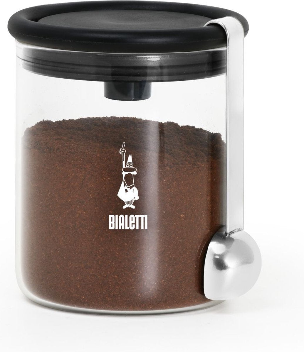 Bialetti Kaffee-Aufbewahrungsbehälter aus rundem Glas