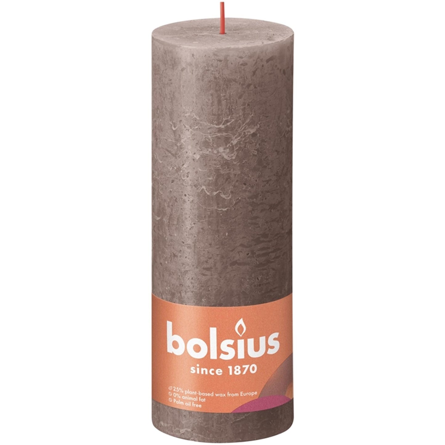 Bolsius Stub Kerze rustikales Taupe 190x68 mm